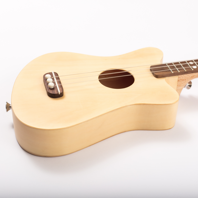 Loog Mini Acoustic Guitar | 3-String | Natural Basswood & Maple | Ages 3+