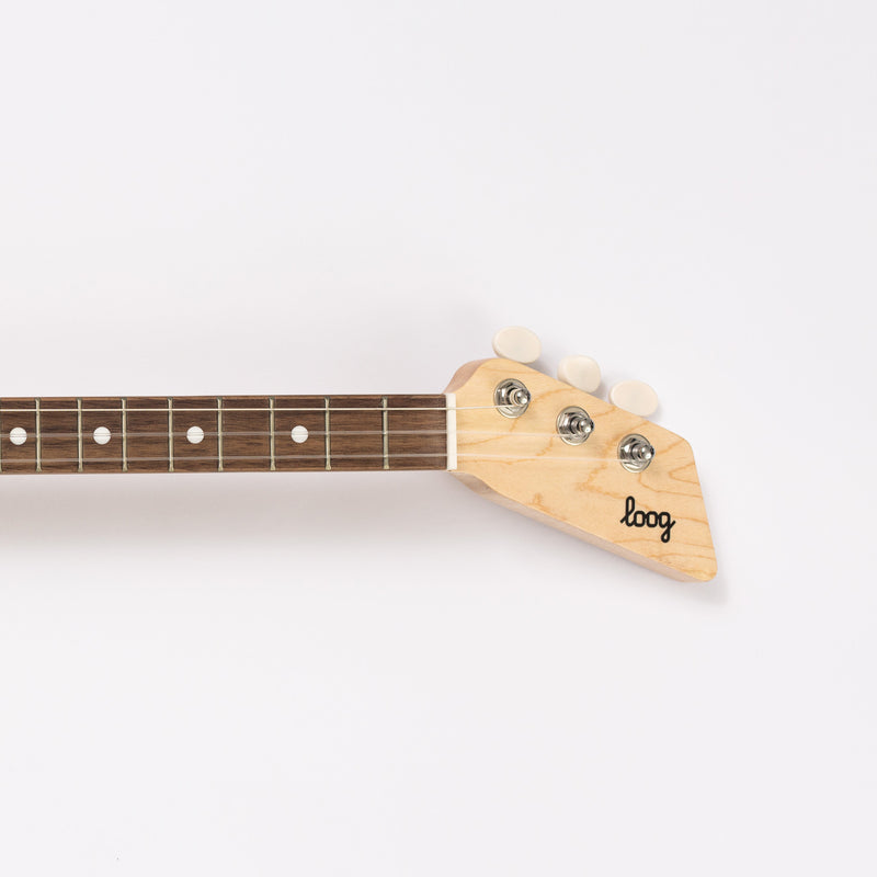 Loog Mini Acoustic Guitar | 3-String | Natural Basswood & Maple | Ages 3+