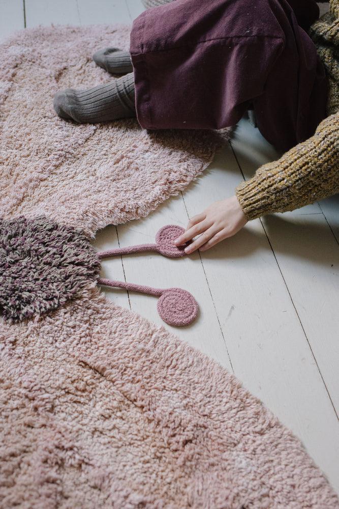 Washable Cotton Butterfly Rug | 8 Pink Shades | Handcrafted