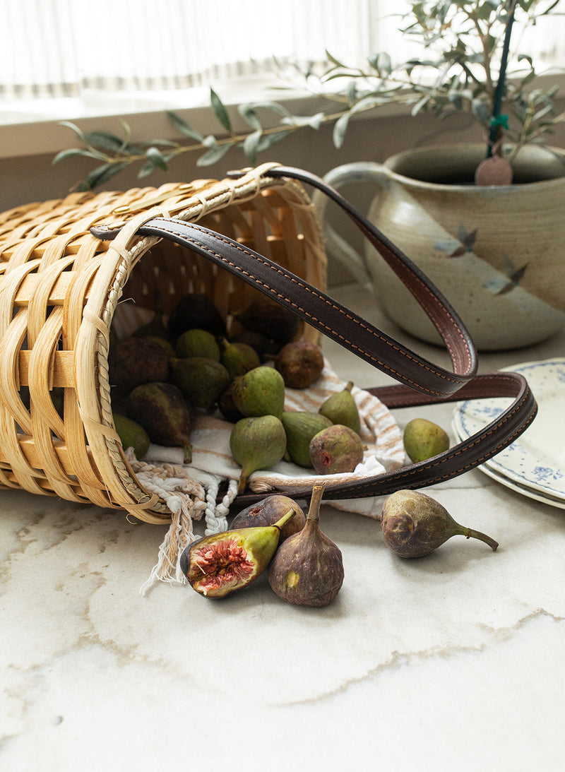 Seagrass Market Basket | 13.5" x 8.5" x 9" | Handwoven by Amish Makers