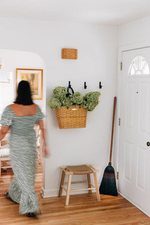 Large Market Basket | Amish Handwoven | Seagrass & Willow | 18" x 11" x 12"