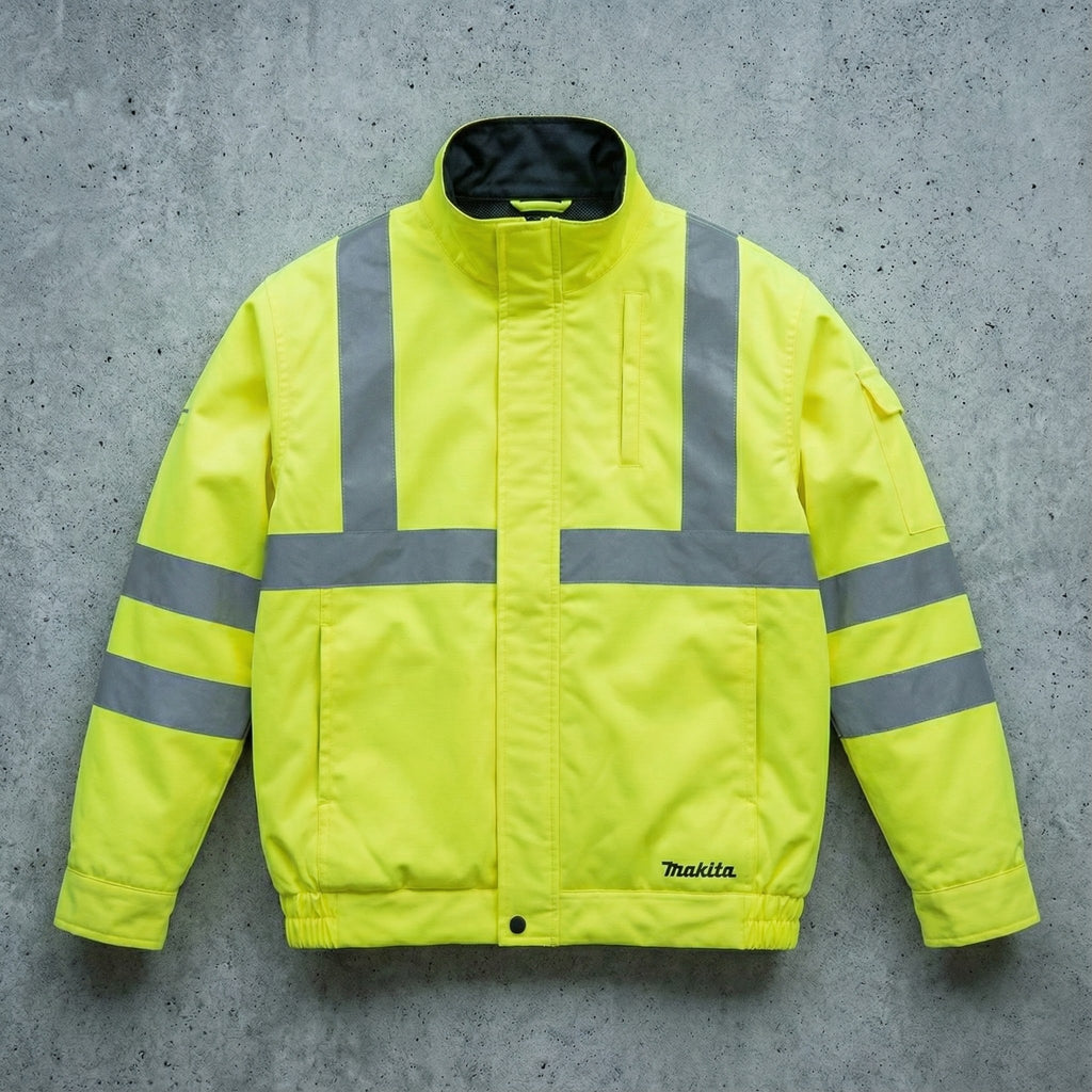 Makita 18V LXT Lithium-Ion Cordless High Visibility Fan  Jacket - XL - Yellow
