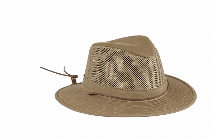 Mesh Crown Sun Hat | 2 ½" Brim | Chin Cord