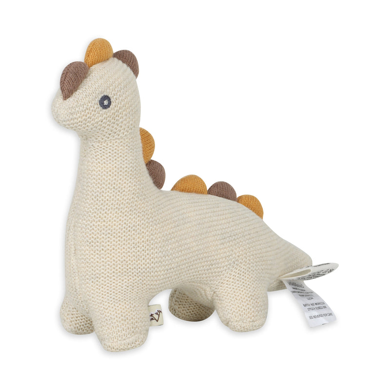 Organic Cotton Knit Stuffed Animal Baby Toy | Soft Plush Dino