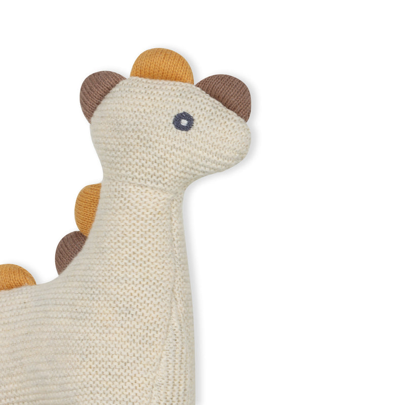 Organic Cotton Knit Stuffed Animal Baby Toy | Soft Plush Dino