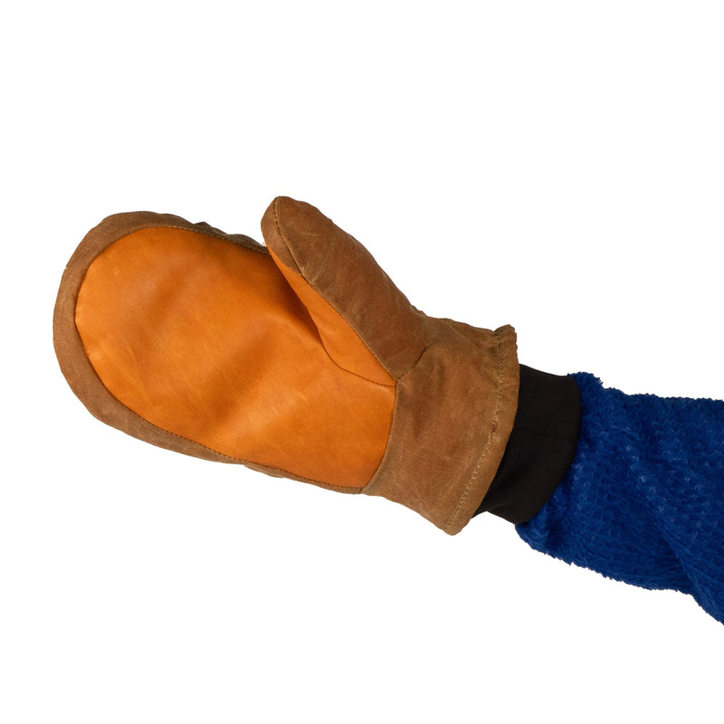 Peaks Mitts | Leather Palm | Knit Cuff | Made in Trenton, Maine