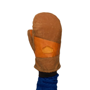 Peaks Mitts | Leather Palm | Knit Cuff | Made in Trenton, Maine