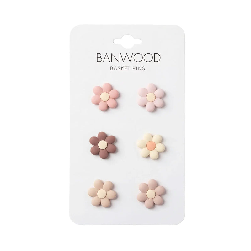 Banwood Basket Pins | Flower | Recycled Rubber