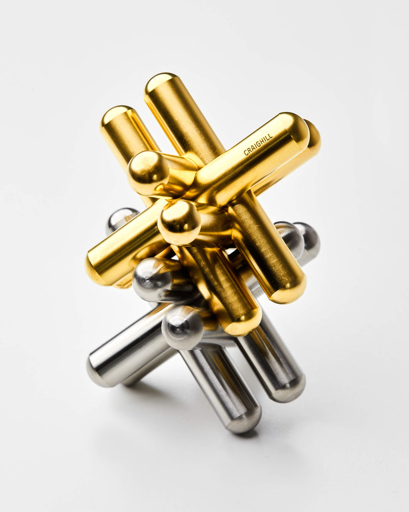 Jack Puzzle | Solid Brass | 3" x 3" x 3"