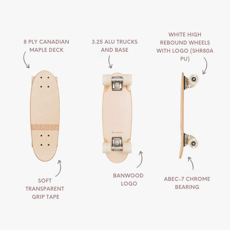 Banwood Kids Cruiser Skateboard | Canadian Maple | Ages 3+