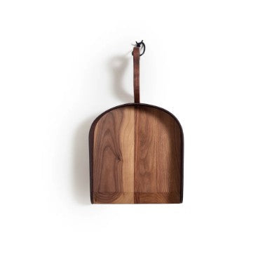 Handmade Walnut Dustpan | Leather Loop | Amish Crafted