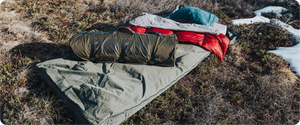 Badger Bed Sierra Bundle | Bedroll Shell, Down Quilt, Flannel Sheet Set, Sleeping Pad Compatible