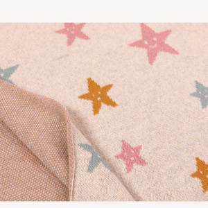 Stars Organic Cotton Jacquard Knit Baby Blanket | 30" x 42"
