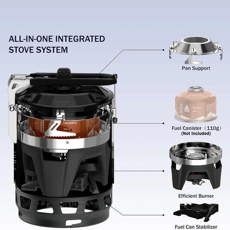 Star X3 Cooking System | 0.8L Pot | Stainless Steel & Anodized Aluminum | Fire Maple