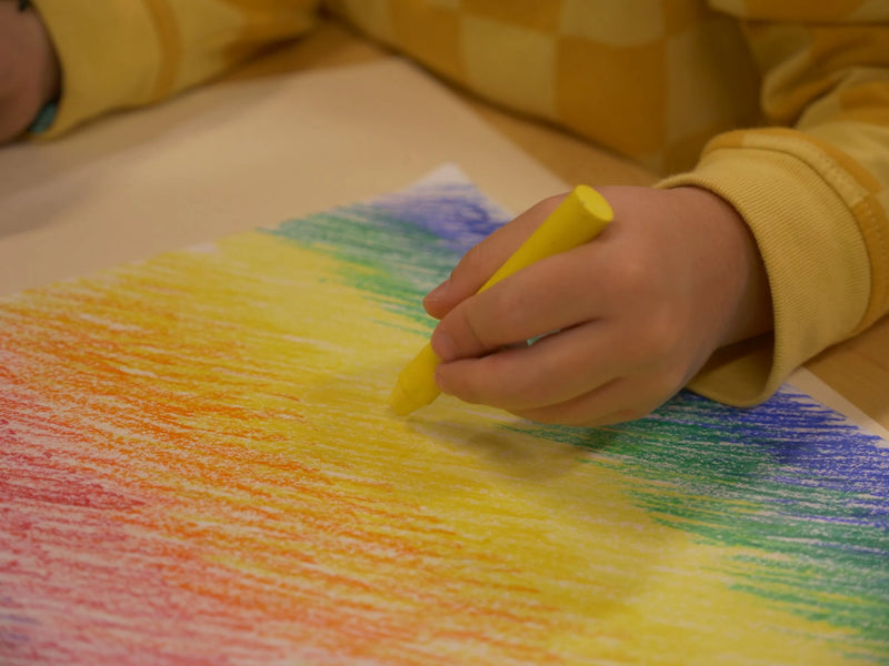 Filana Organic Beeswax Crayons | 12 Classic Colors | Recycled Paper Box