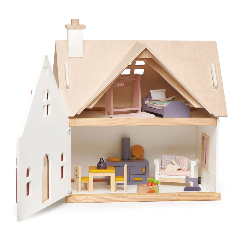 Cottontail Cottage | Wooden Dollhouse | 17.32" x 13.07" x 18.7"