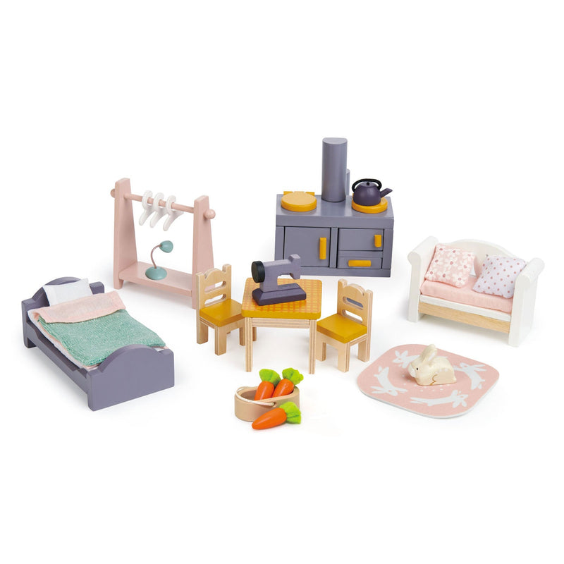 Cottontail Cottage | Wooden Dollhouse | 17.32" x 13.07" x 18.7"