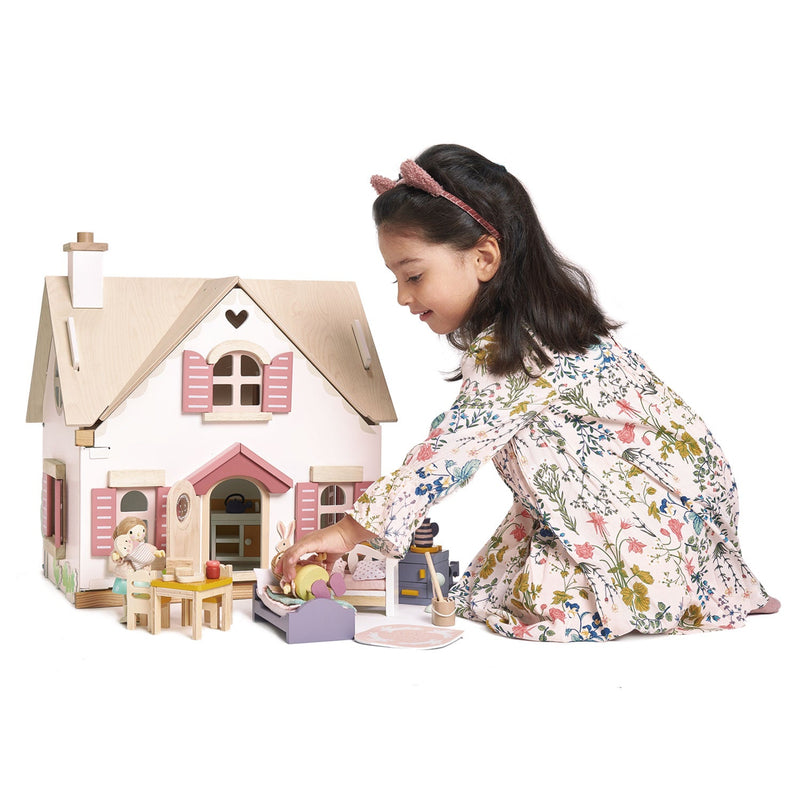 Cottontail Cottage | Wooden Dollhouse | 17.32" x 13.07" x 18.7"