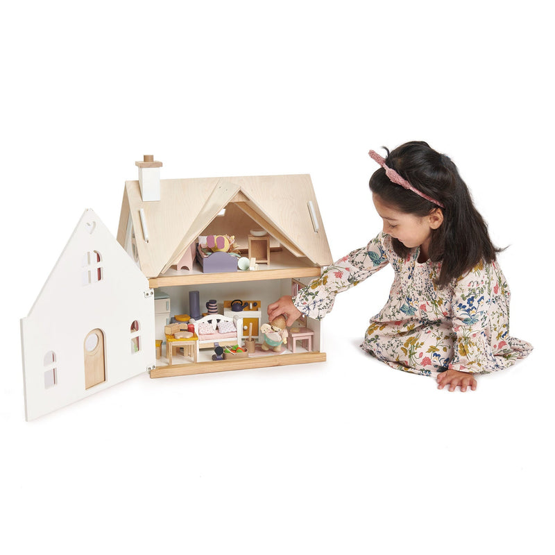 Cottontail Cottage | Wooden Dollhouse | 17.32" x 13.07" x 18.7"