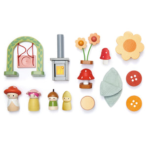 Rosewood Cottage Wooden Playhouse | 16.5" x 15.75" x 12.2" | Tender Leaf Toys