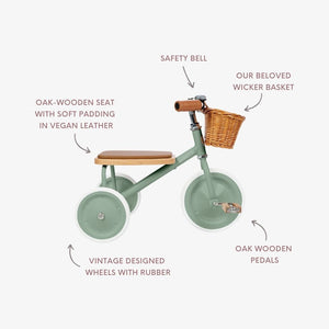 Banwood Trike | Steel Frame | Vintage Finish | Ages 3-6