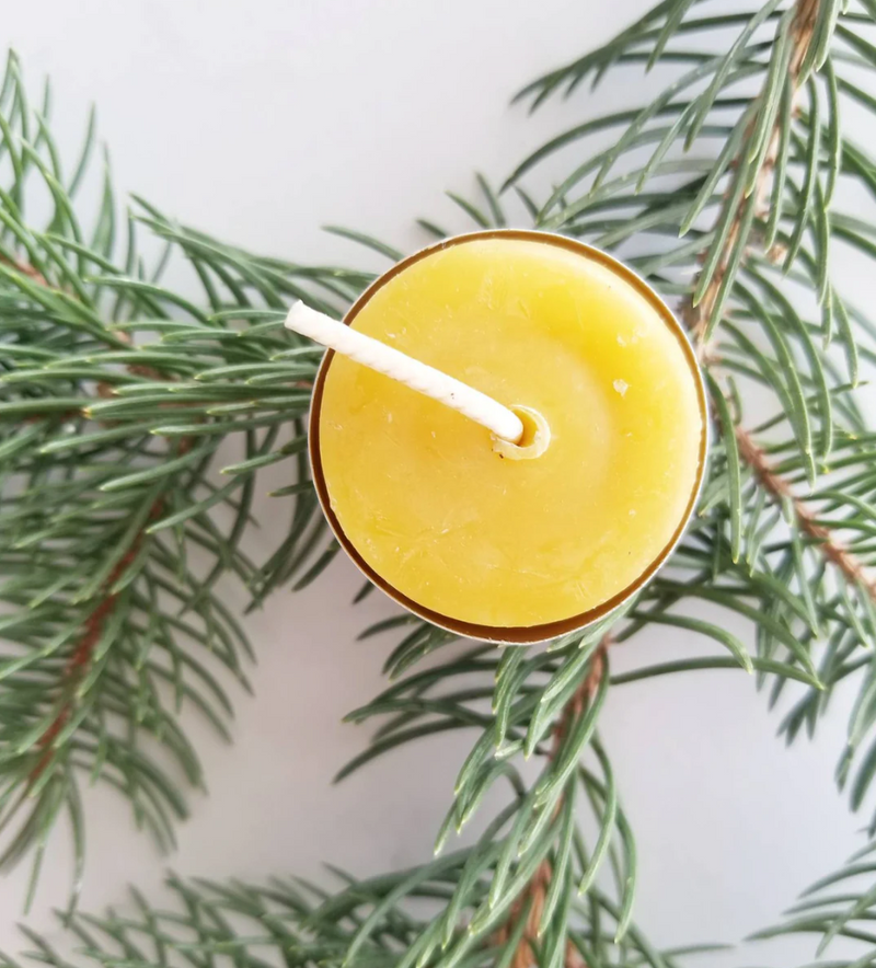 Beeswax Tea Lights | 6-Pack | 4+ Hour Burn