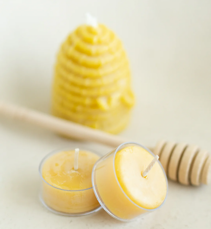 Beeswax Tea Lights | 6-Pack | 4+ Hour Burn