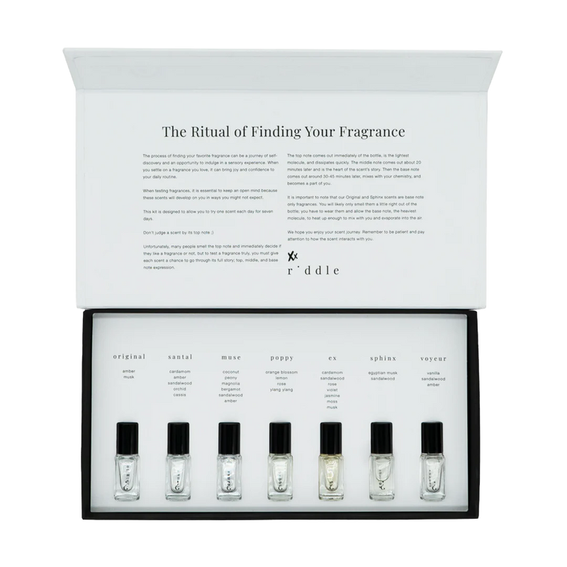 The Little Riddle Set | 7 Signature Scents | 3ml Roll-On Oils