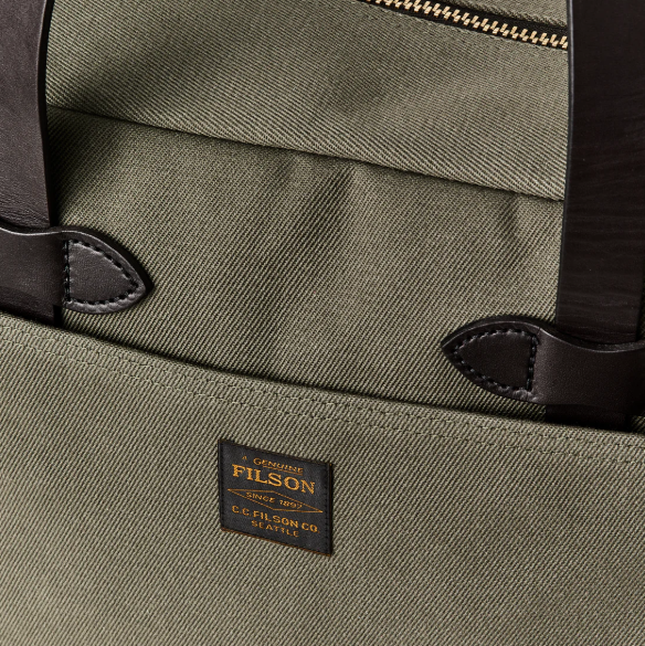 Rugged Twill Zipper Tote Bag