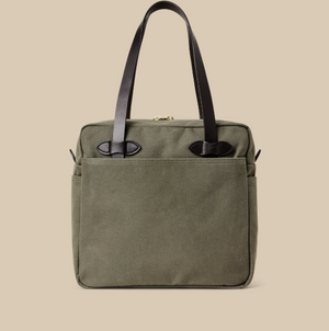 Rugged Twill Zipper Tote Bag