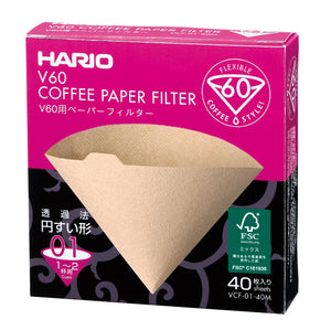 Hario V60 Paper Filters | Size 02 (1-4 Cups) or 03 (1-6 Cups) | Made in Japan