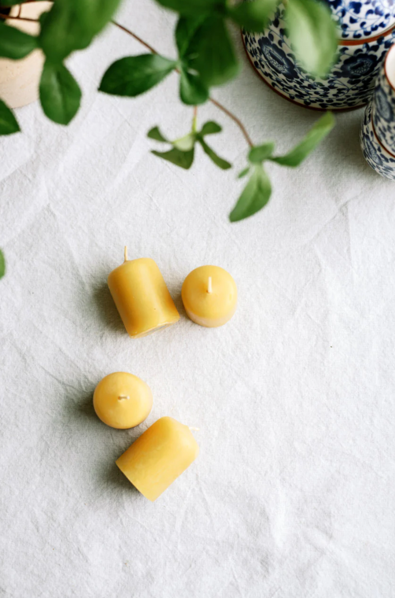 Beeswax Votives | 2 Sizes | 100% Cotton Wick