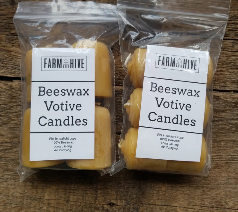 Beeswax Votives | 2 Sizes | 100% Cotton Wick