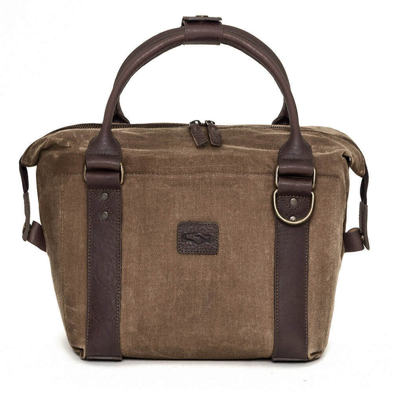 White Wing Waxed Canvas Cooler | Insulated | Leather Accents