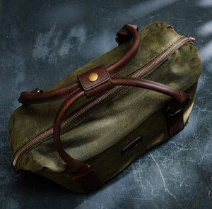 White Wing Waxed Canvas Cooler | Insulated | Leather Accents
