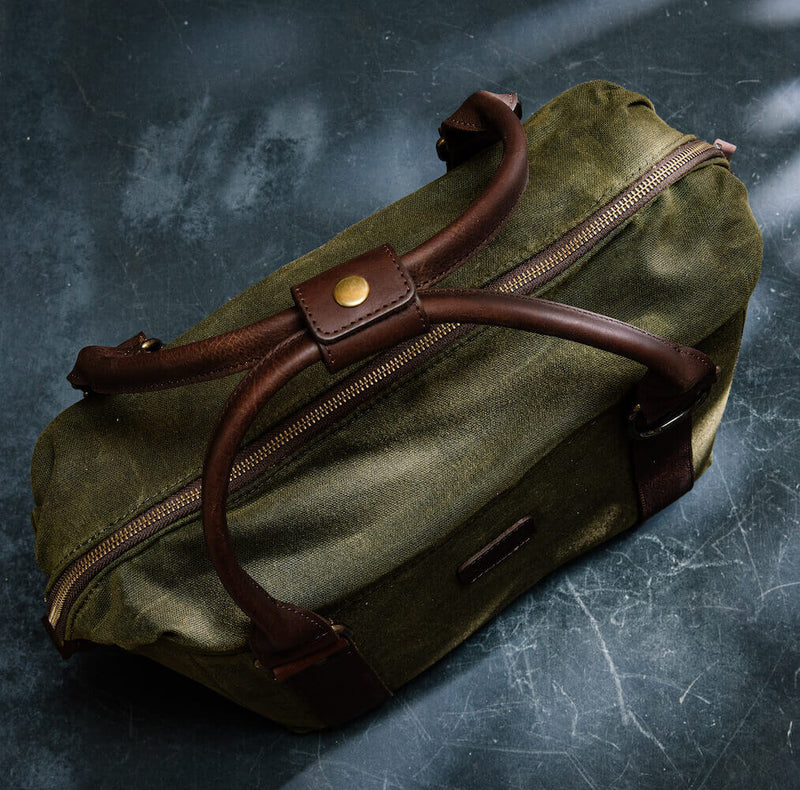 White Wing Waxed Canvas Cooler | Insulated | Leather Accents