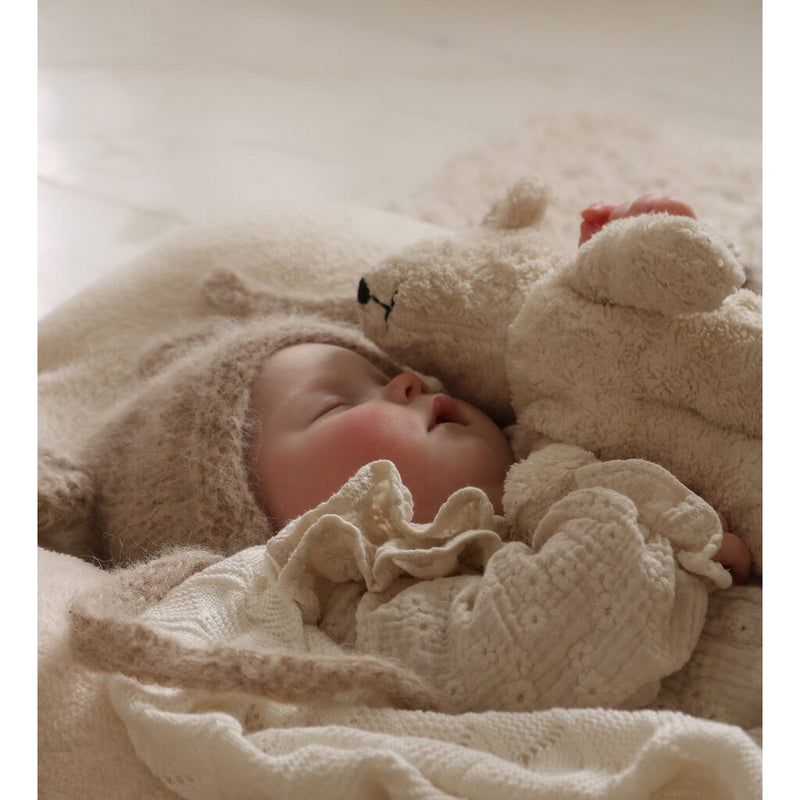 Floppy Bear | Small | White | GOTS-Certified Cotton & Sheep's Wool