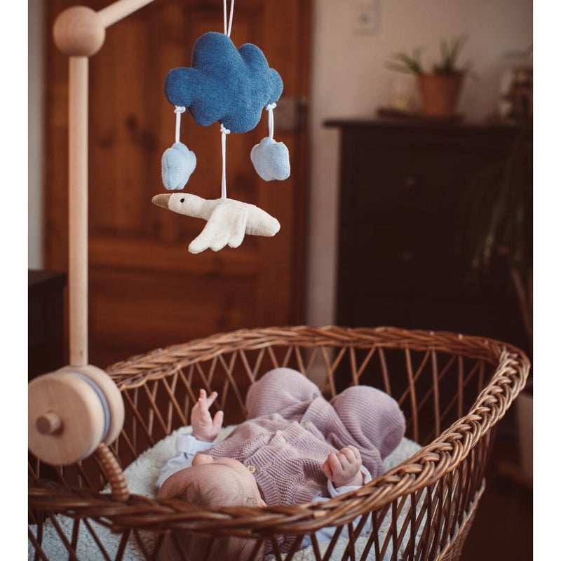Mobile Sunset | Blue | Removable Goose & Clouds
