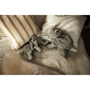 Large Gray Elephant Warming Pillow | Cotton Plush | Made in Latvia