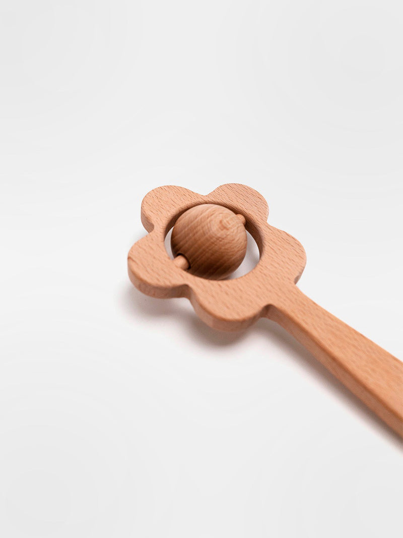 Flower Rattle | Beech & Beeswax | Natural