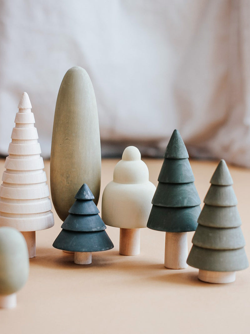 Wooden Forest Set | 10 Trees | Linden or Birch | SABO Concept
