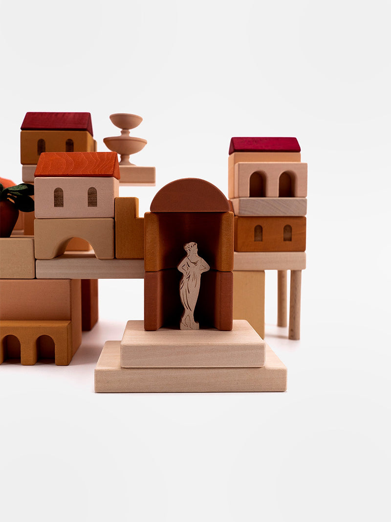 Italian Courtyard Wooden Blocks | 59 Pieces | SABO Concept