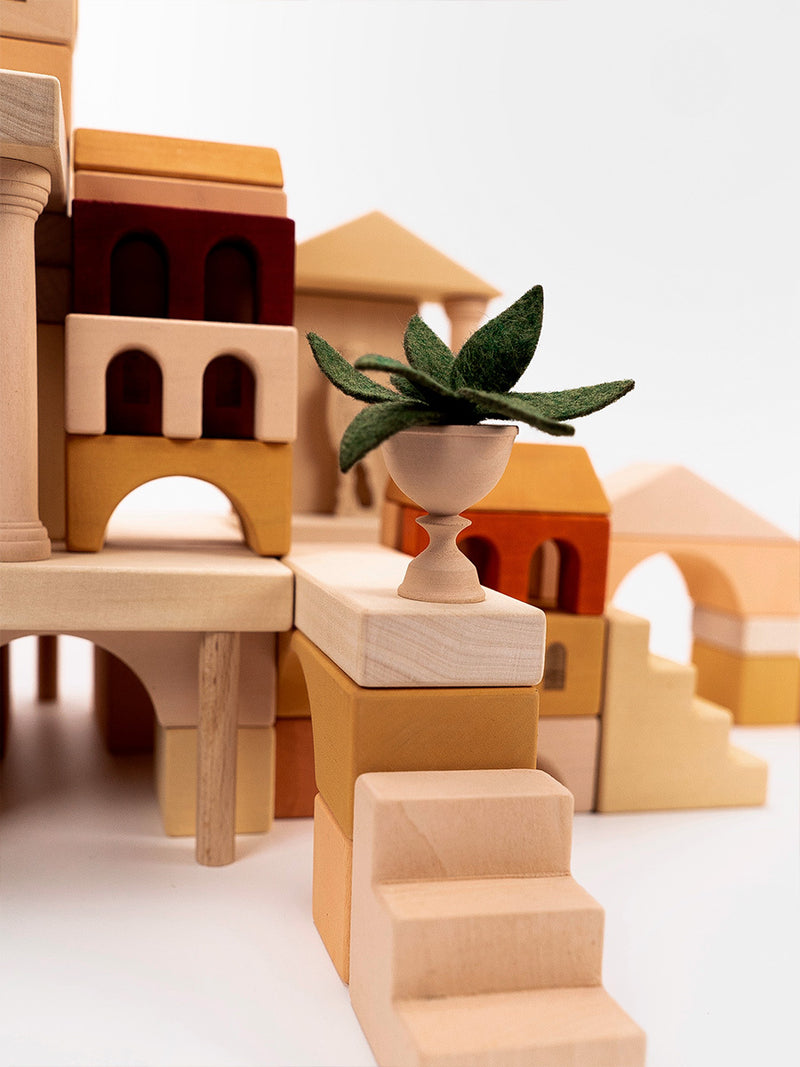 Italy Ancient City Wooden Blocks | 103 Pieces | Santa Maria Assunta Model