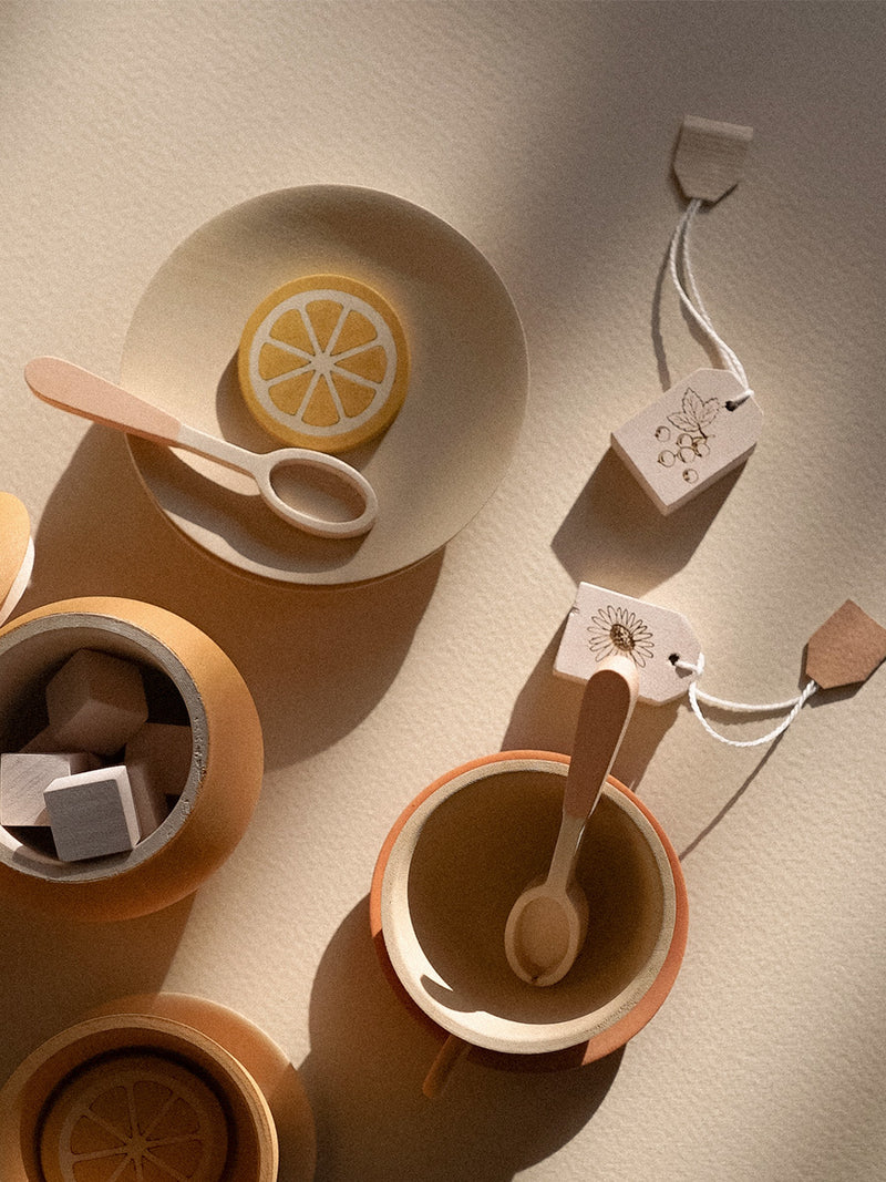 Wooden Tea Set | 14 Pieces | Flower | Linden & Birch | Ages 3+