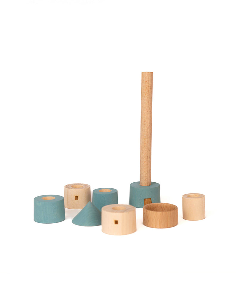 Wooden Lighthouse | 4.5 x 4.5 x 20 cm | Natural Beech & Linden