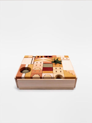 Italy Ancient City Wooden Blocks | 103 Pieces | Santa Maria Assunta Model