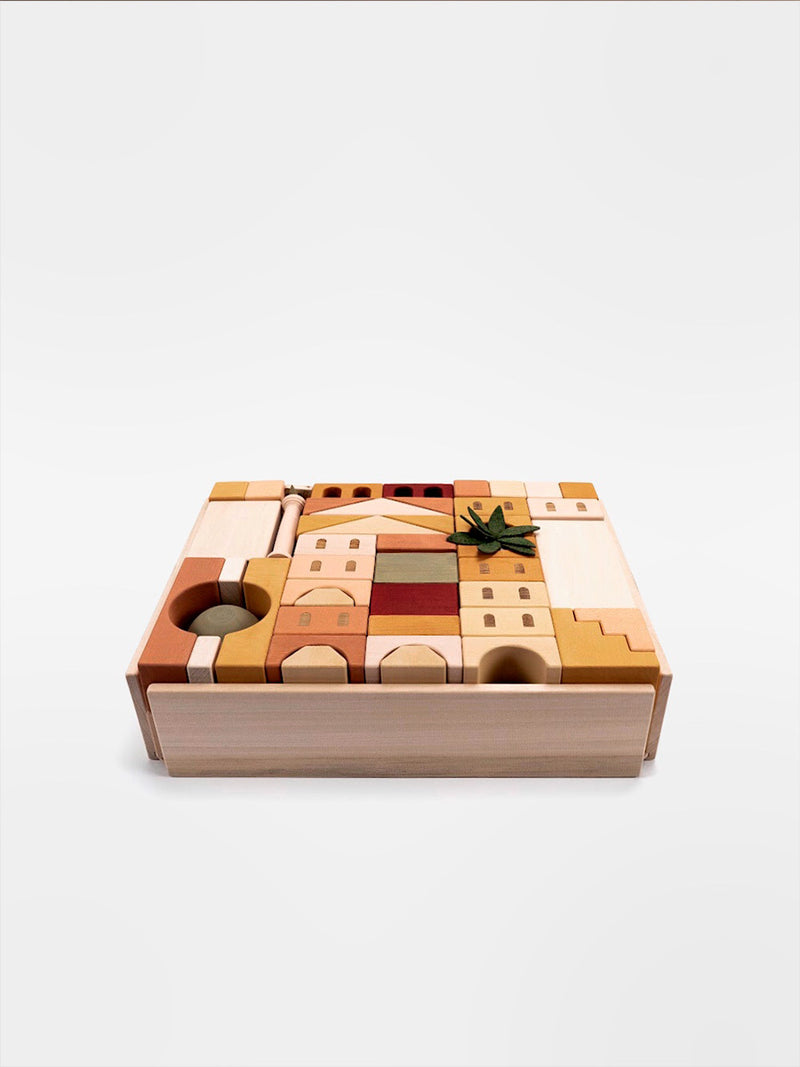 Italy Ancient City Wooden Blocks | 103 Pieces | Santa Maria Assunta Model