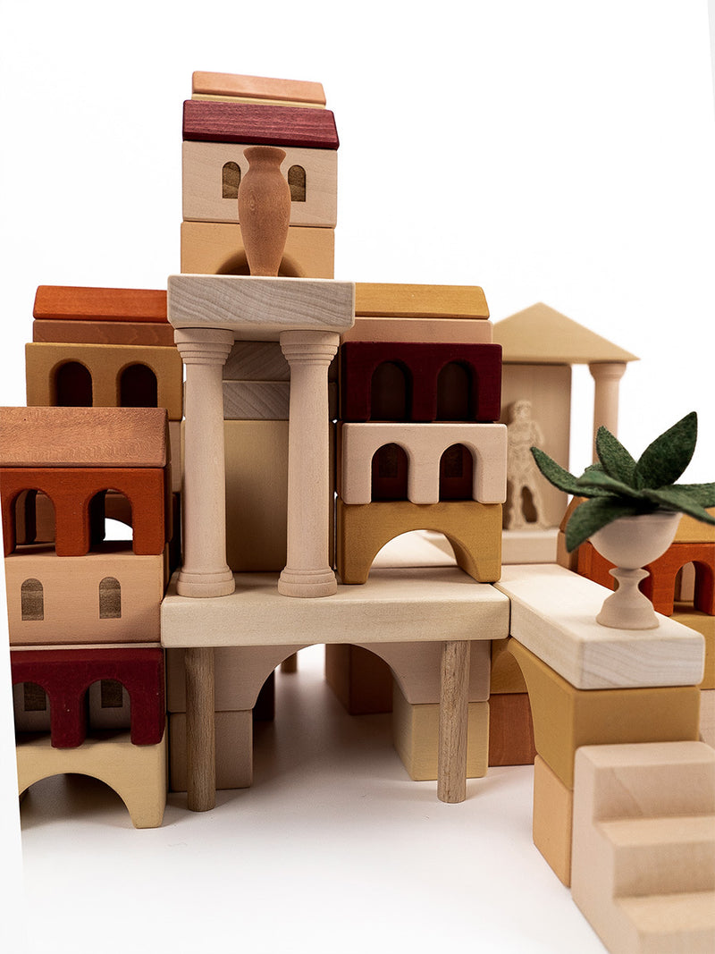 Italy Ancient City Wooden Blocks | 103 Pieces | Santa Maria Assunta Model