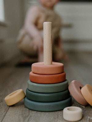Wooden Ring Stacker | Water-Based Paint | SABO Concept Ukraine