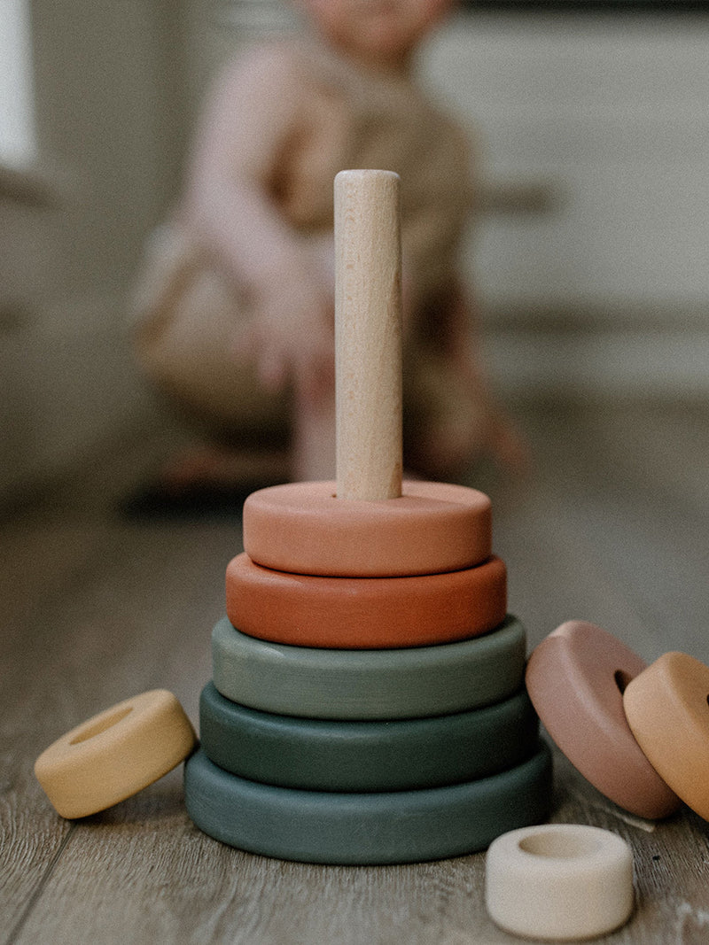 Wooden Ring Stacker | Water-Based Paint | SABO Concept Ukraine